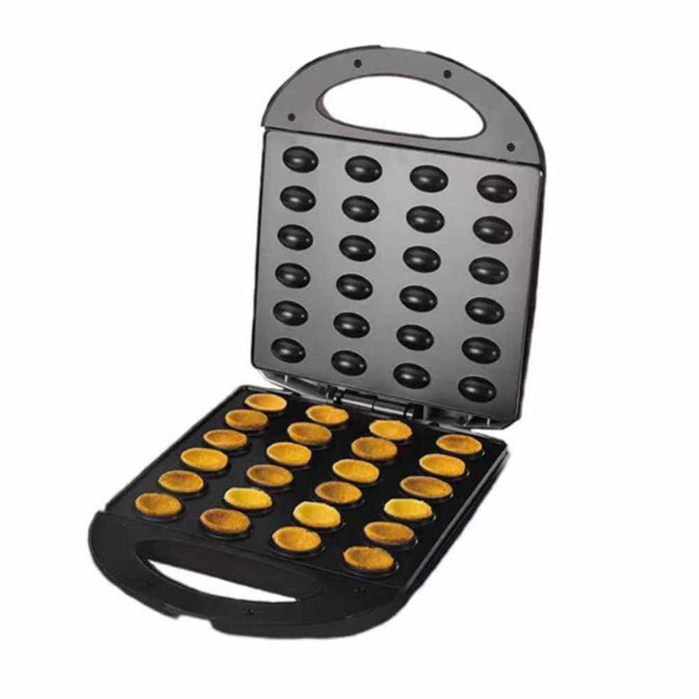 Mini Waffle Maker Machine - Stainless Steel Walnut Cake Machine Non-stick