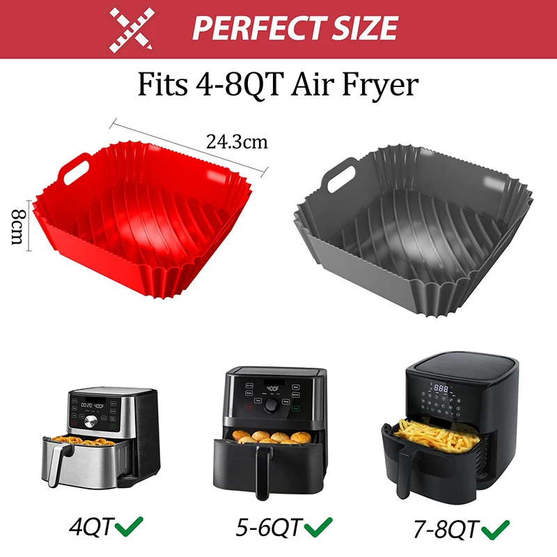 Large Air Fryer Silicone Baske - đánh giá và giá Air Fryer Silicone Pot Liner