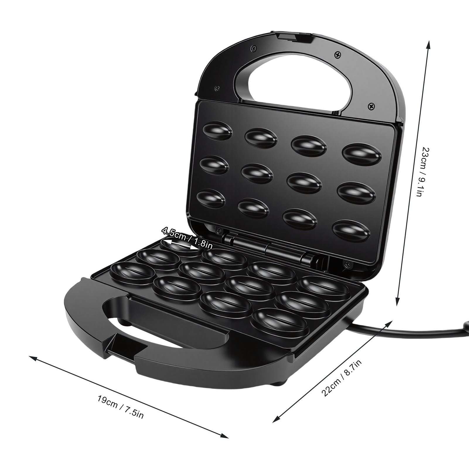12 Walnut Cookie Maker Non Sti - đánh giá và giá Mini Waffle Maker Machine