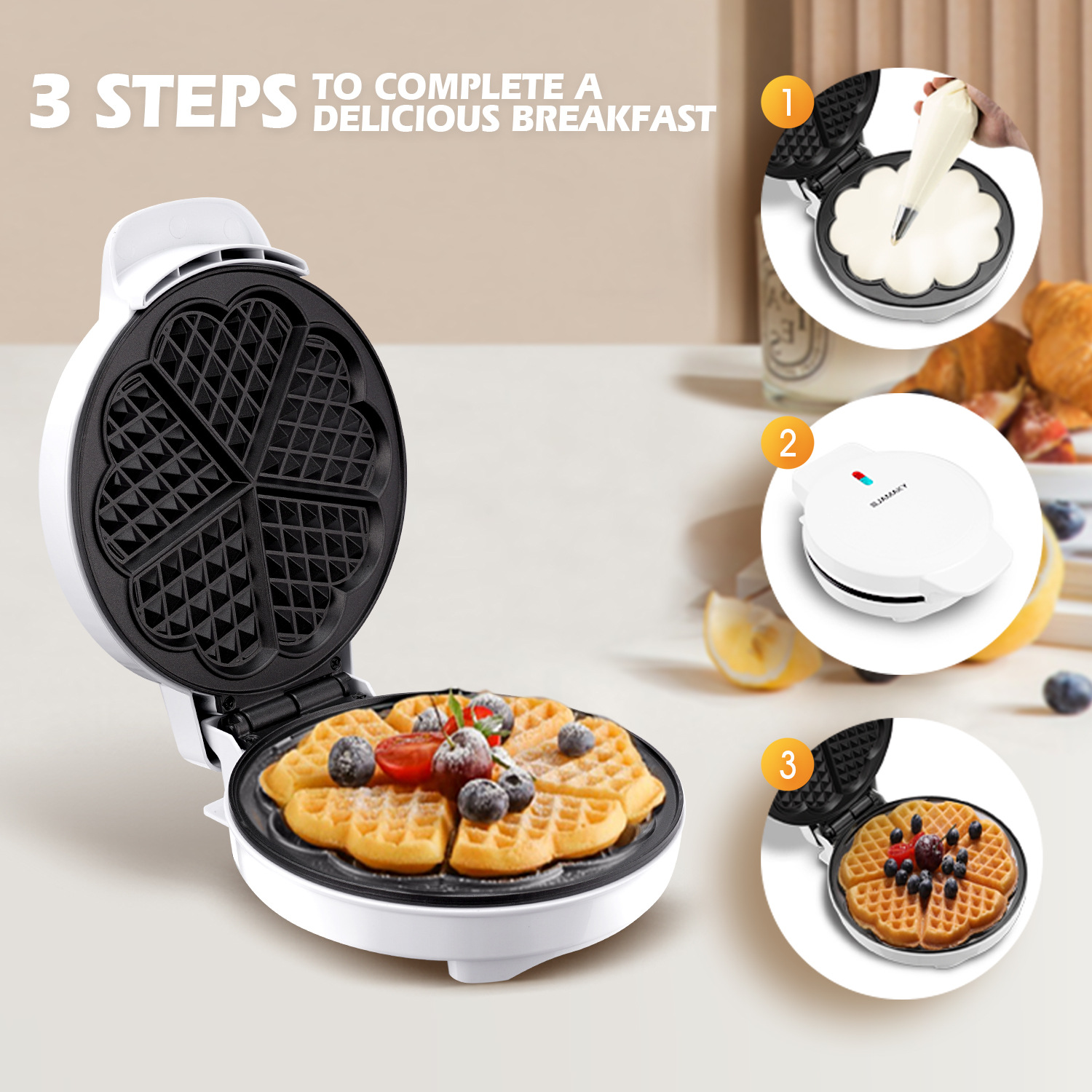 Breakfast Waffle Molds Egg Cak - đánh giá và giá Mini Waffle Maker Machine