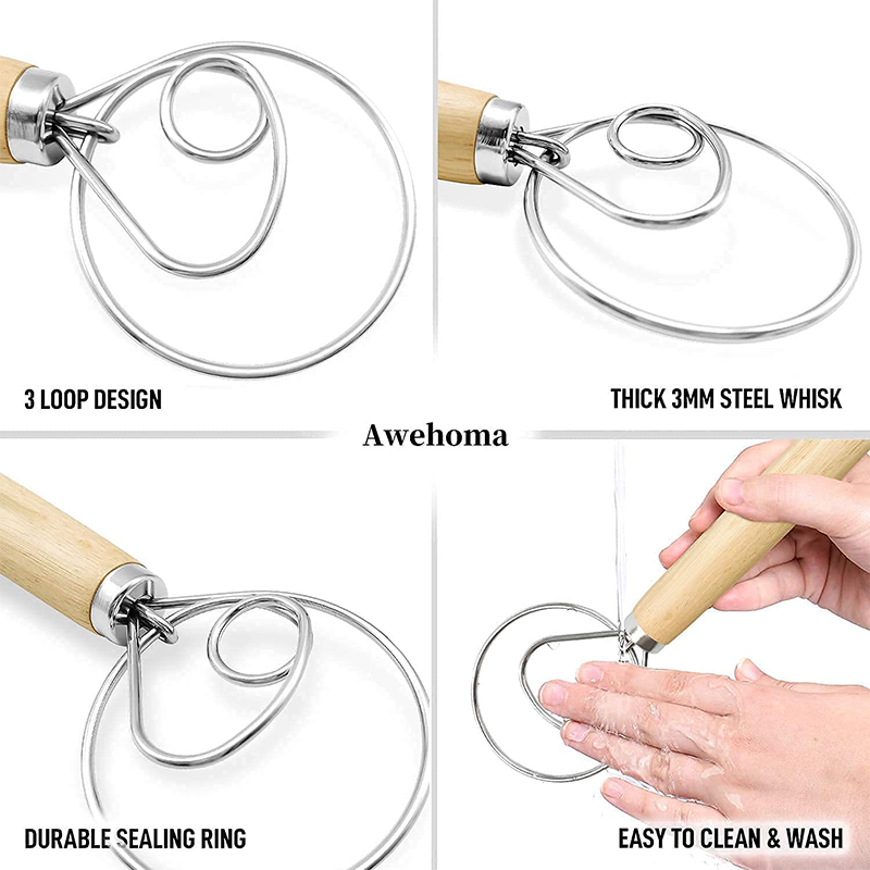Large Hand Danish Dough Whisk  - đánh giá và giá Immersion Hand Blender Set