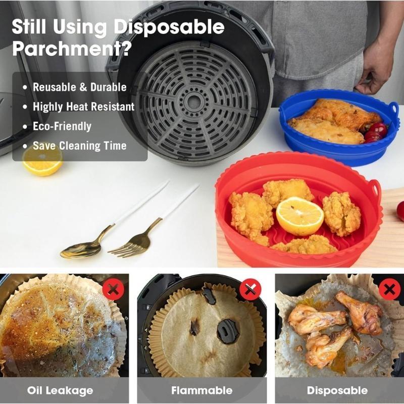 D0AB 2-Pack Air Fryer Silicone - đánh giá và giá Air Fryer Silicone Pot Liner