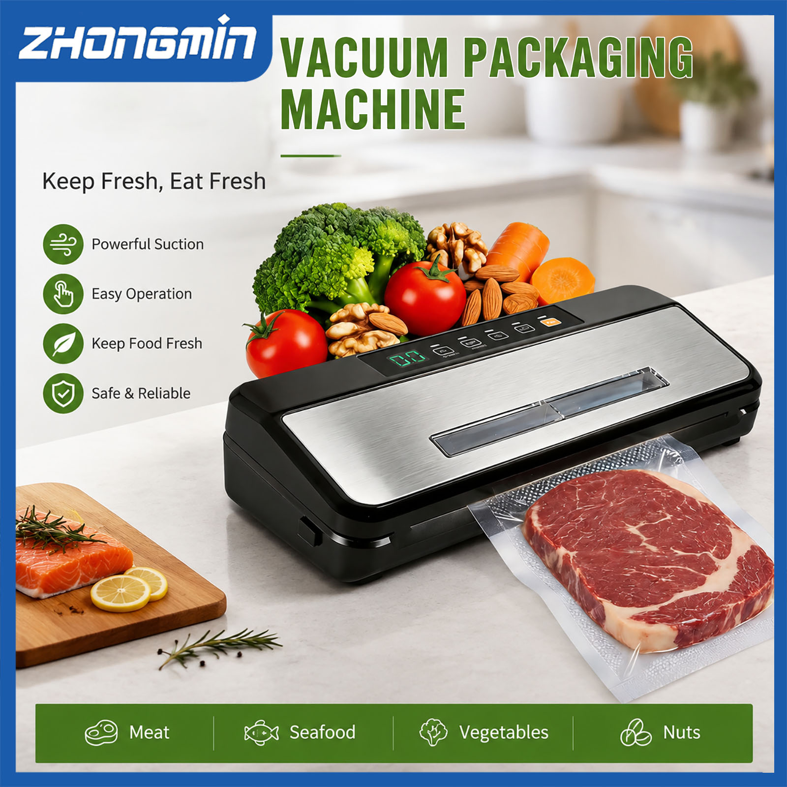 ZHONGMIN Multifunctional Vacuu - đánh giá và giá Food Vacuum Sealer Machine