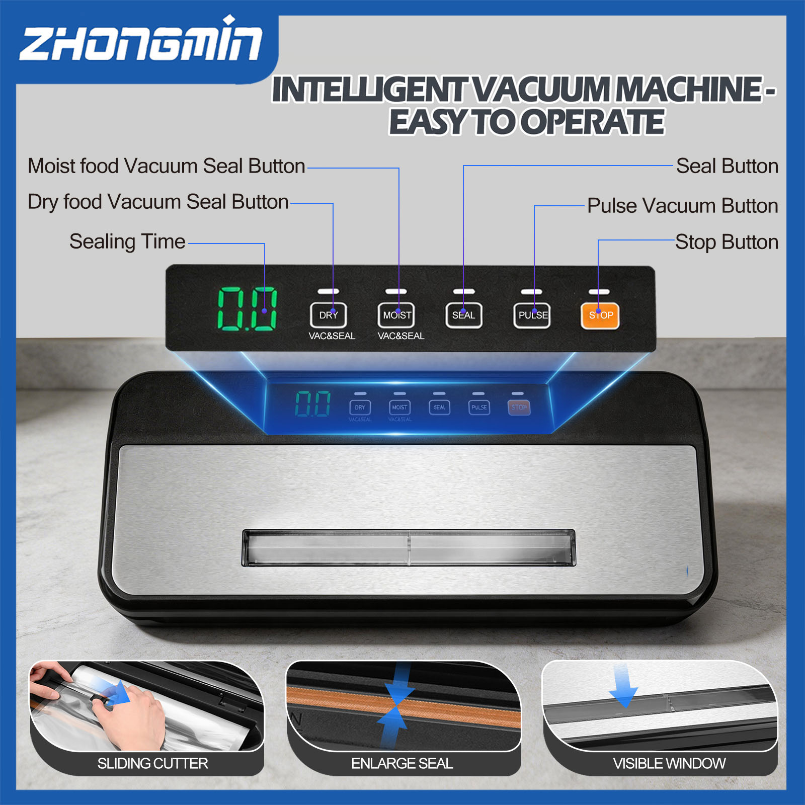 ZHONGMIN Multifunctional Vacuu - đánh giá và giá Food Vacuum Sealer Machine