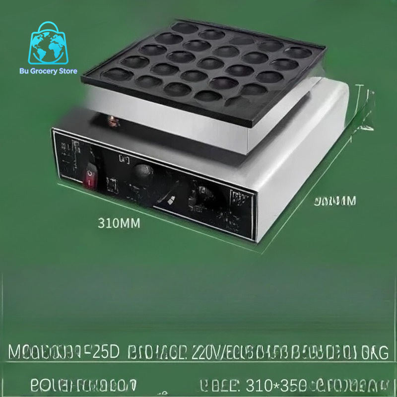 25 Holes Heart Shaped Mini Dut - đánh giá và giá Mini Waffle Maker Machine