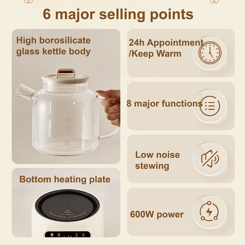 600W Multi-function Health Ket - đánh giá và giá Electric Kettle Temperature Control